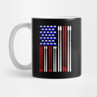 USA American Flag Drummer Drumming Percussion Mug